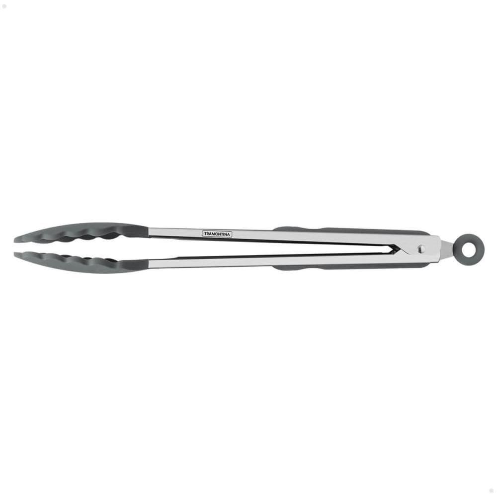 Pegador Multiuso Tramontina Moldê Em Silicone Cinza E Aço Inox 29cm 25817160