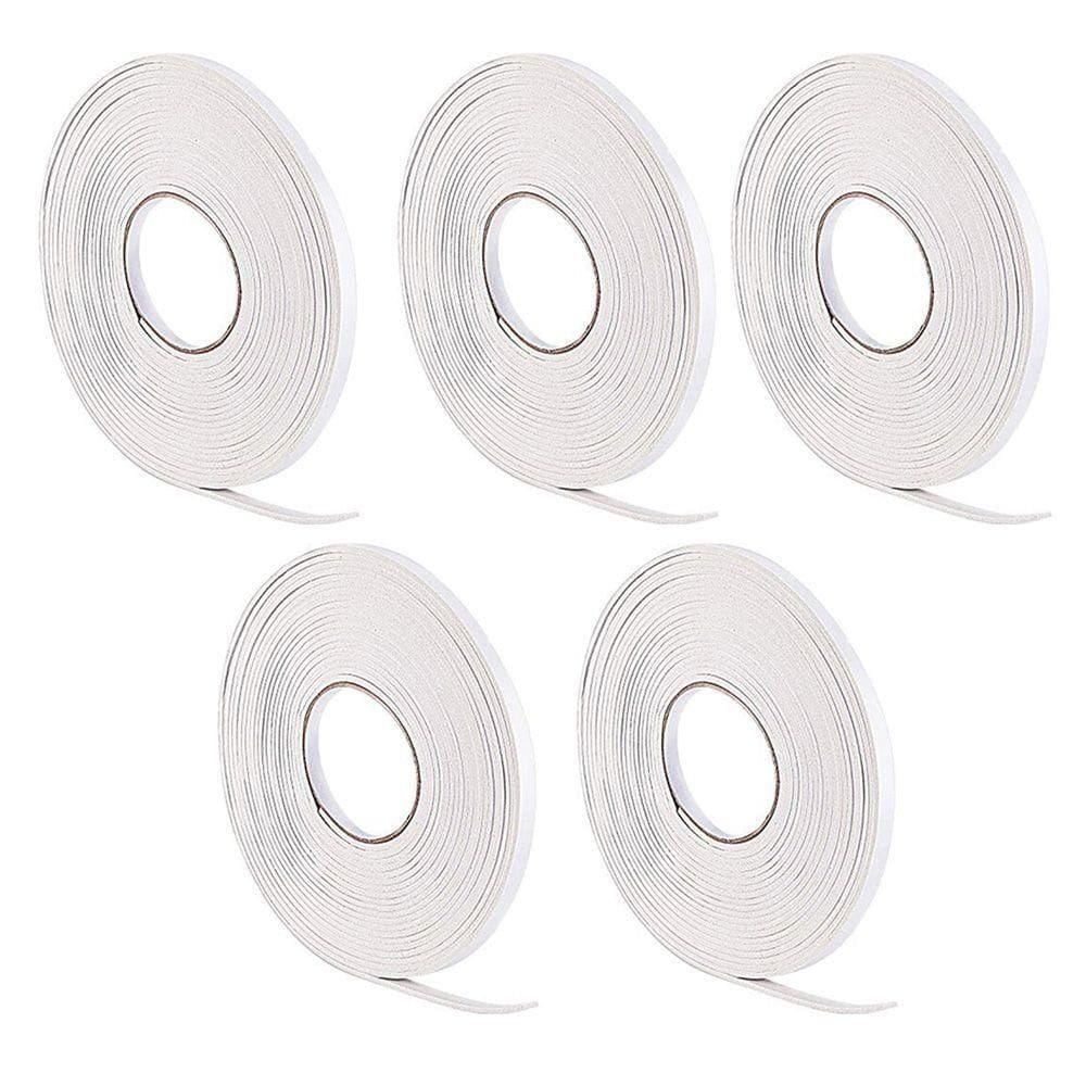 Fita De Espuma Adesiva Kit 5 Uni Porta Janela 5 Metros Vidro Movel Protege Veda Isolante Impermeavel