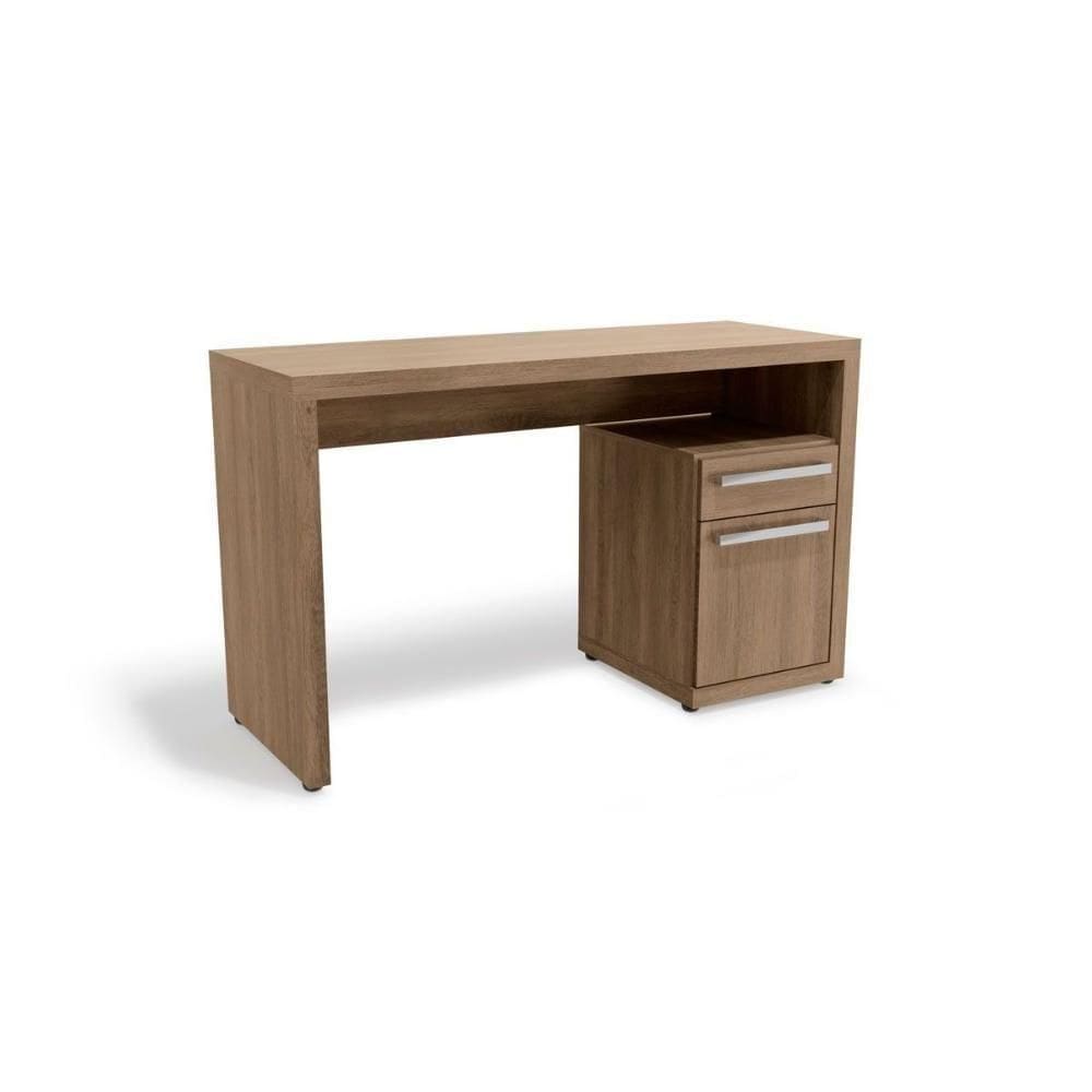 Mesa Computador Escrivaninha S970 Com 1 Porta E 1 Gaveta Nogal Kappesberg
