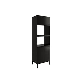 Paneleiro De Cozinha Alpha 2511 Torre Quente Com 2 Fornos 3 Portas 70cm Preto