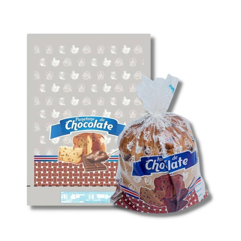 Kit C/ 100 Un De Saco Plastico P/ Panetone De Chocolate 500G