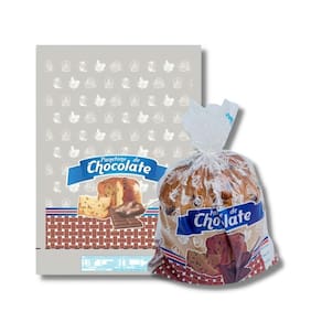 Kit C/ 100 Un De Saco Plastico P/ Panetone De Chocolate 500G