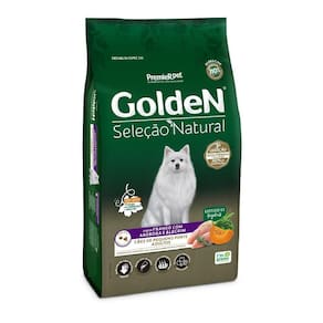Ração Golden Cães Seleção Nat Adultos Raças Pequ Abóbora 3Kg