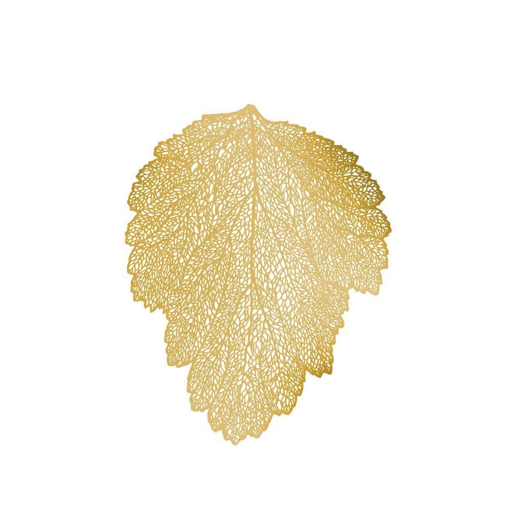 Lugar Americano Pvc Leaf Dourado 47X36Cm - Royal