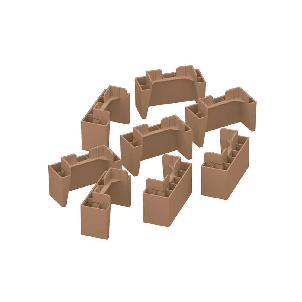 Módulo Cozinha Belize Kit Com 8 Pés Pvc Para Balcão De Jequitibá2 Aéreos + 1 Balcão + 1 Complemento