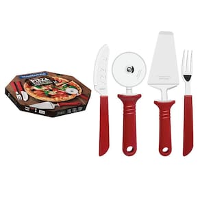 Jogo De Talheres 14 Peças Tramontina Pizza 25099722 Vermelho 25099722