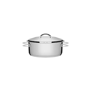 Caçarola Tramontina Rasa Solar Em Aço Inox Com Tampa 16 Cm 1,4 L