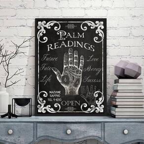 Quadro Decorativo Palm Readings 33X24Cm