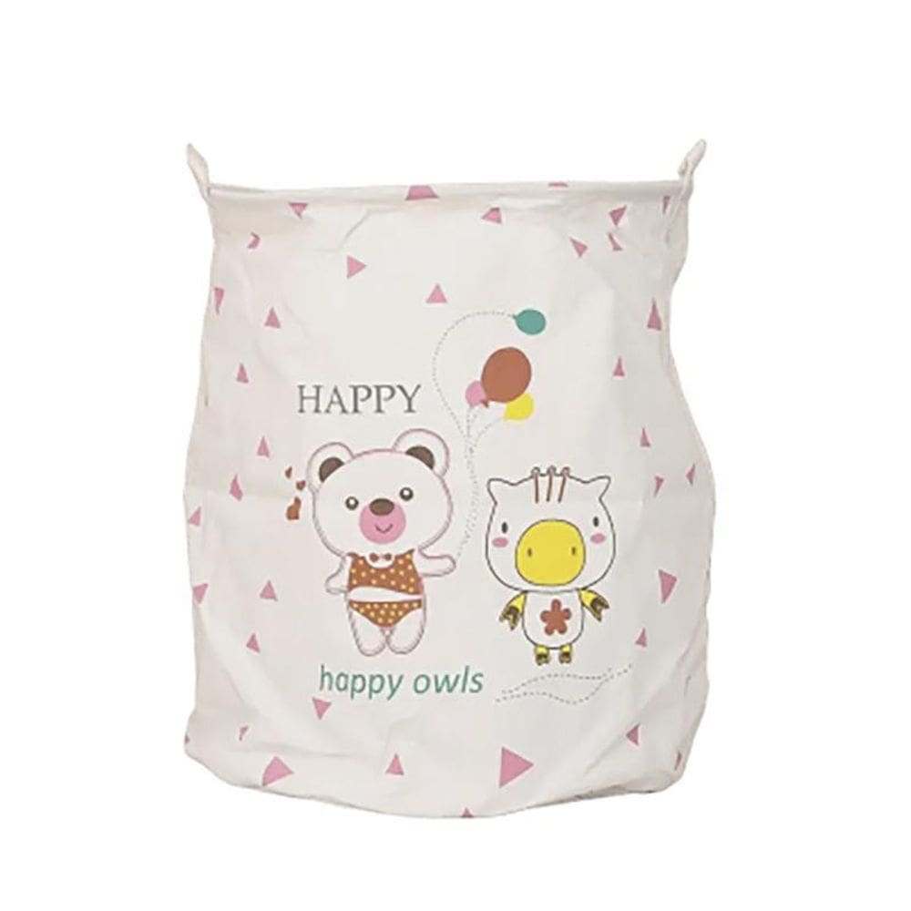 Cesto Multiuso Organizador Brinquedos Urso Happy 40X50