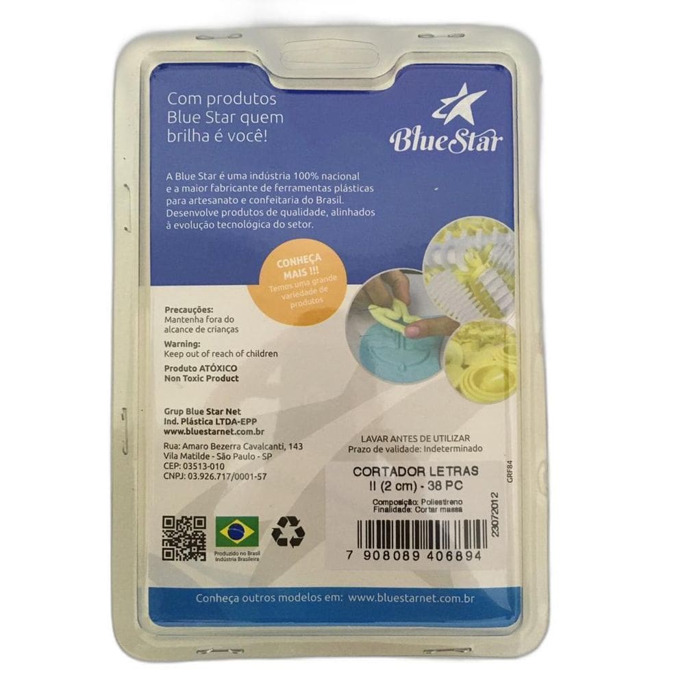 Cortador Letras Ii - 38 Peças - Blue Star
