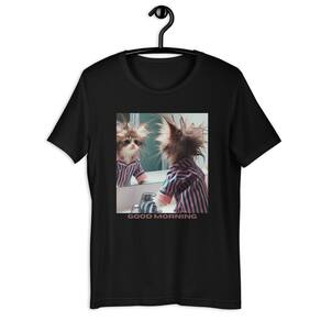 Camiseta Tshirt Masculina Gato Good Morning