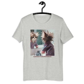 Camiseta Tshirt Masculina Gato Good Morning