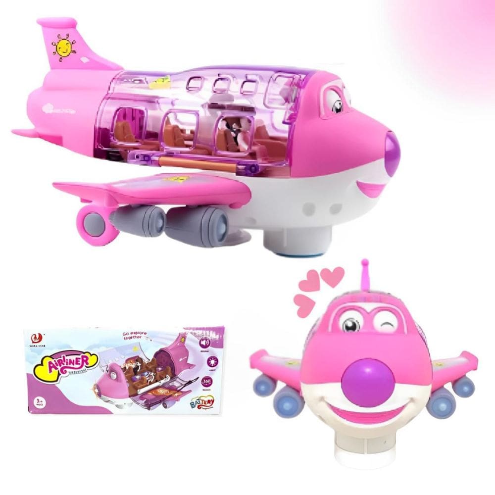 Avião Musical Infantil Com Luz Colorida E Som