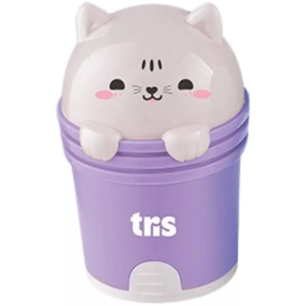Apontador Com Borracha Gatinho Kitty Lilas