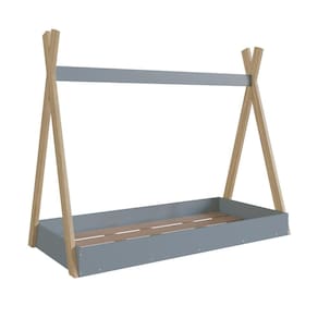 Cama Montessoriana Infantil Cabana Linha Infanto Itapuã/Azul - Completa Móveis