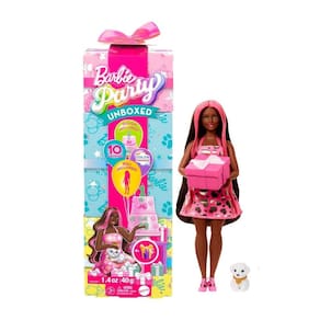 Barbie Parte Unboxed Party Negra Jfg68 Mattel