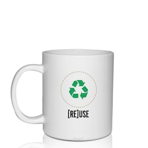 Kit 6 Canecas Branca Eco Reuse Um Copo Krystalon