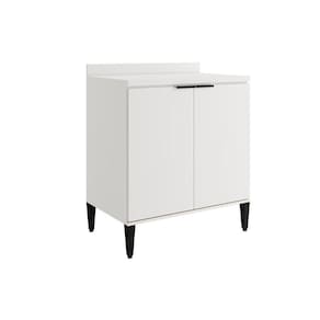 Gabinete De Cozinha Modulado Balcão Alpha 2507 2 Portas Com Tampo 80cm Branco