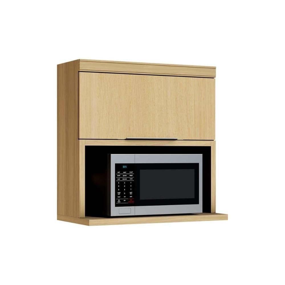 Módulo Cozinha Marquesa Armário Com 1 Porta Basculante E Nicho Para Microondas 80cm Nature