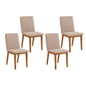 Kit 4 Cadeiras Sala Jantar Sofia 4 Un Ipe Suede Creme