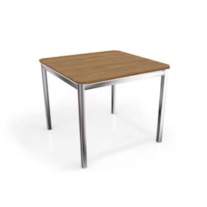 Mesa Para Cozinha Reno Com Tampo 90cm Cromada Nogueira Kappesberg