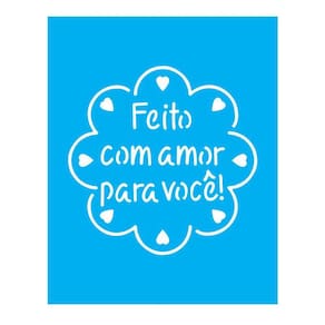 Stencil Tamako Feito Com Amor - 20X25Cm - Ref B733
