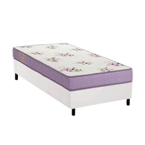 Conjunto Box Solteiro: Colchão Espuma Ortobom D23 Physical Super Resistente + Base Crc Courano White (88x188)