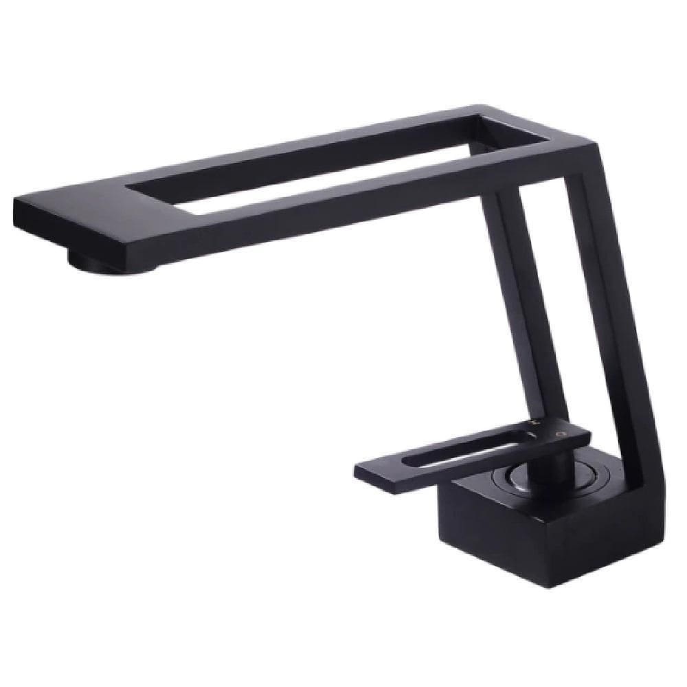 Torneira Monocomando Banheiro Quadrada Longa Preto Ca8206-P