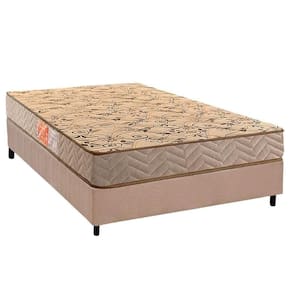 Cama Box Casal: Colchão Espuma D33 Paropas Pasquale Wave Clean + Base Crc Suede Clean (138x188)