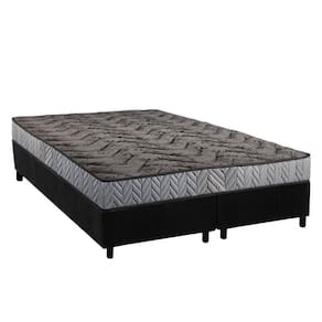 Conjunto Box King: Colchão Espuma Paropas Compact Ag 65 - D23 Royalle Rústico Prata + Base Crc Suede Black (193x203)