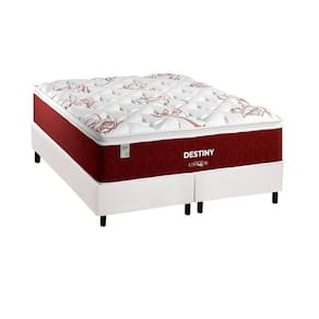 Conjunto Box King: Colchão Molas Plumatex Superlastic Destiny + Base Crc Courano White (193x203)