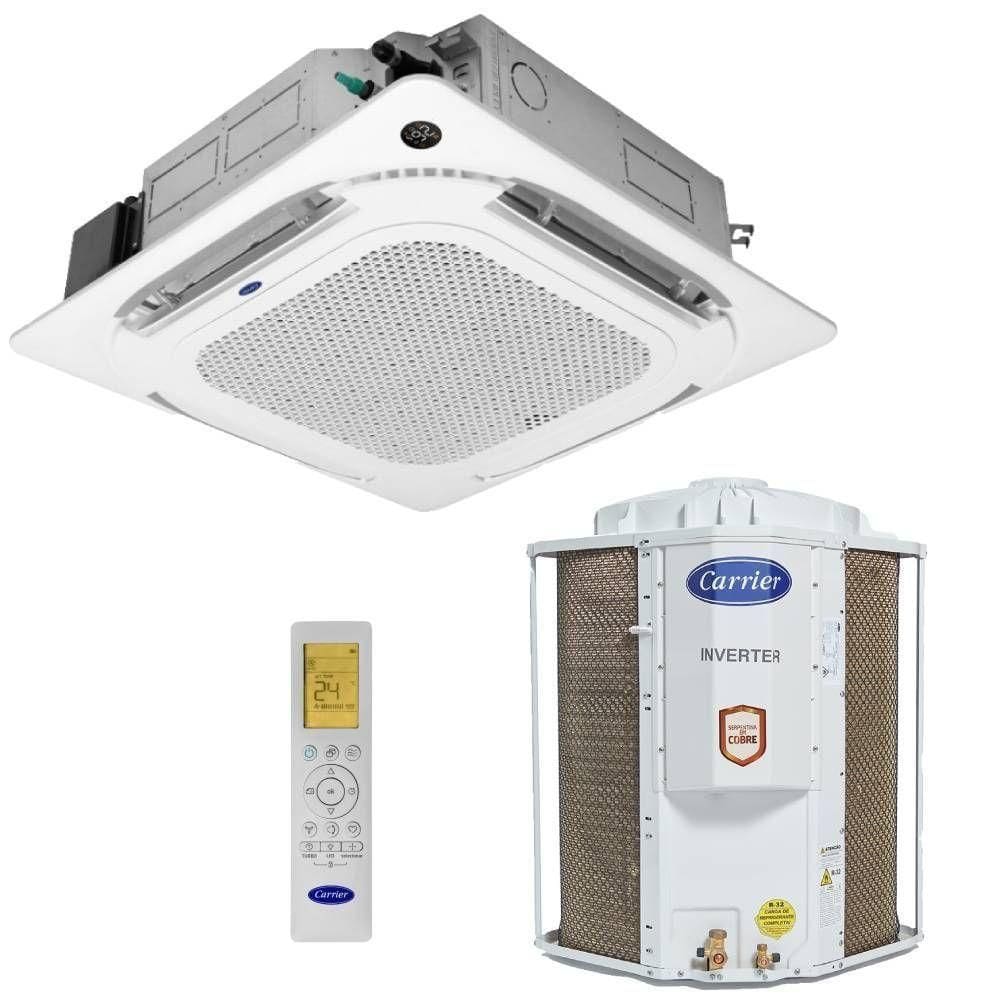 Ar Condicionado Split Cassete Carrier 4 Vias 18000 BTUS Frio Inverter 220VMonofásico 38TVCD18515MC