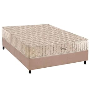 Colchão Casal Molas Superlastic Anjos Hotel + Base Crc Suede Clean (138x188) - D Angelis Anjos