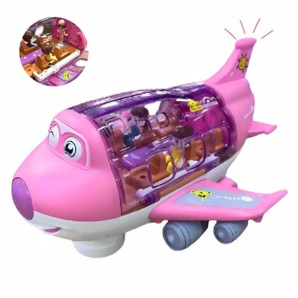 Avião Musical Infantil Com Luzes E Som 3D