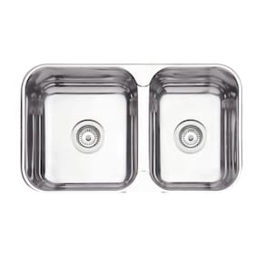Cuba De Embutir-sobrepor Tramontina Isis 2c 34-28 Bs Em Aço Inox Polido 69x40 Com 2 Cubas