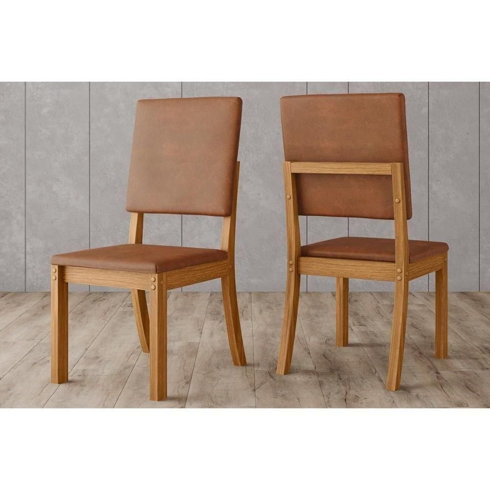 Kit 2 Cadeiras Sala Jantar Milla Plus 2 Un Nature Courano Caramelo