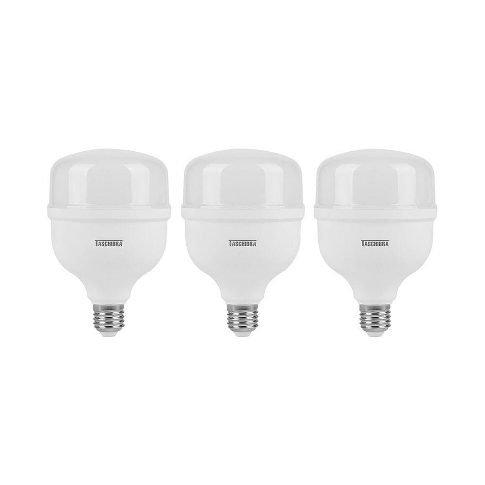Kit 3 Lâmpadas Led Taschibra Tkl 225 High Led 40w E27 Bivolt 6500k Luz Branca 11080648