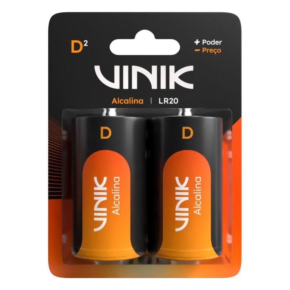 Pilha Alcalina D LR20 Alta Performance