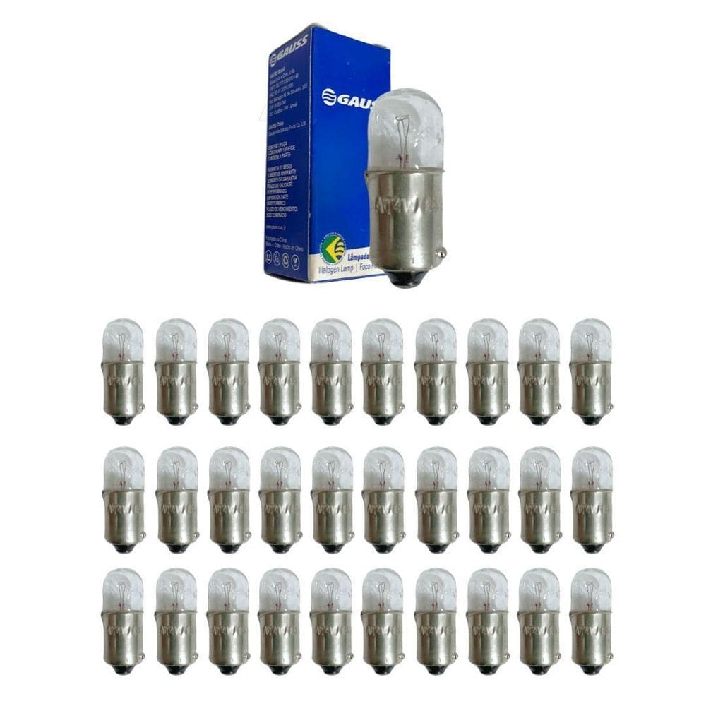 Kit 30 Lampadas 69 24V T4W Painel E Meia Luz Gauss Gl0069A