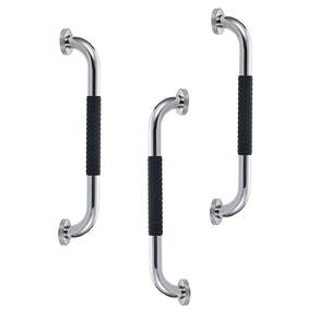 Barra de Apoio Inox 40cm Suporte Antiderrapante Banheiro Box Kit 3 unidades Criança Idoso Gestante Cadeirante Acessibilidade Proteçao