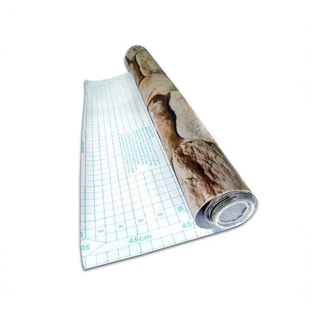 Papel De Parede Tijolinho Kit 12 Unidades Pedra Marrom Claro Autoadesivo Colante Decoraçao Lavavel