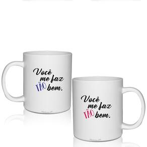 Kit 2 Canecas Brancas Personalizadas Frases De Amor 2