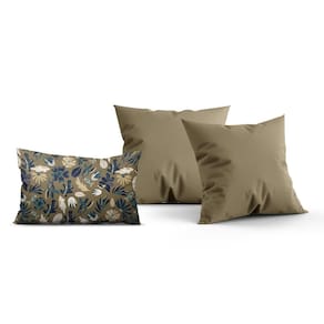 Kit Almofadas Decorativas Estampada Retangular Marrom
