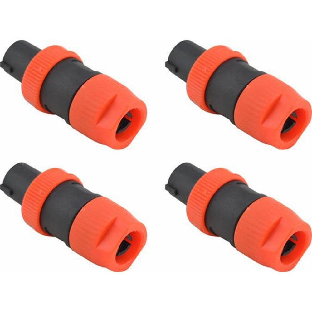 Kit 4 Conector Speakon Macho Linha 4 Vias Laranja Tozz