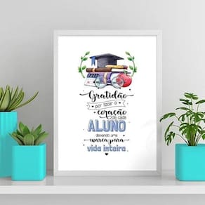 Quadro Agradecimento Ao Professor 45X34Cm