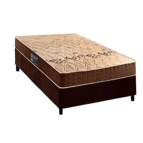 Conjunto Box Solteiro: Colchão Espuma D28 Confort + Base Crc Suede Brown (78x188)