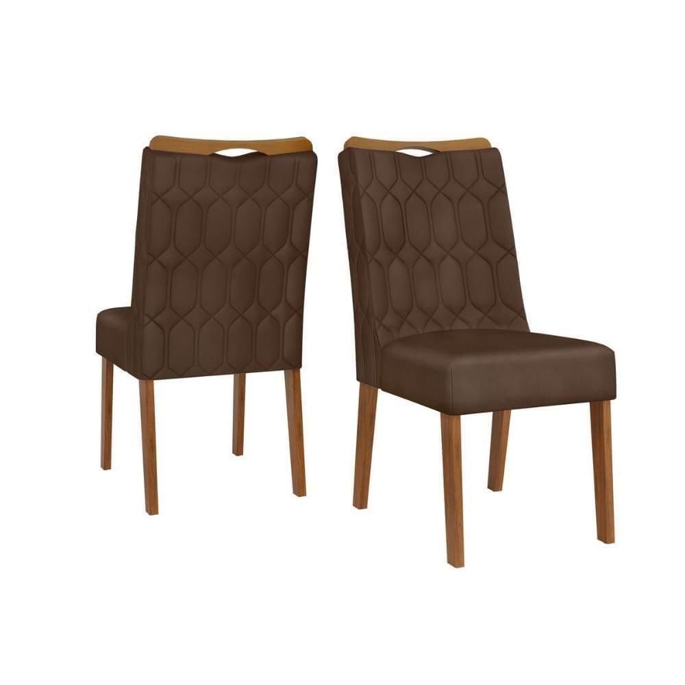 Cadeira De Cozinha Bia Freijó Suede Moca Marrom