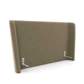 Cabeceira Design Para Cama King Torres Pés Em Madeira Veludo Castor G91 - Gran Belo