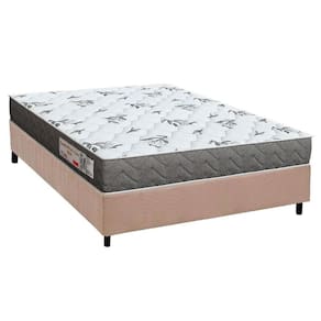 Cama Box Viúva: Colchão Espuma D33 Ortho Comfortpedic Line Black + Base Crc Suede Clean (128x188)