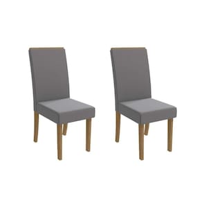 Kit 2 Cadeiras De Cozinha 2cad142cn 2 Un Canela Suede Cinza